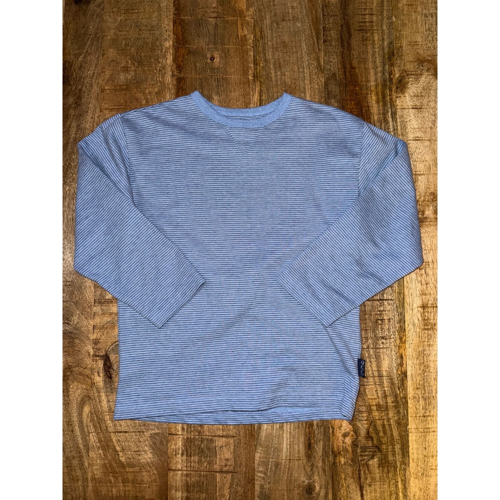 Vintage 90s 955 Originals Boys S 8/10 Blue Striped Crewneck Sweatshirt Cotton